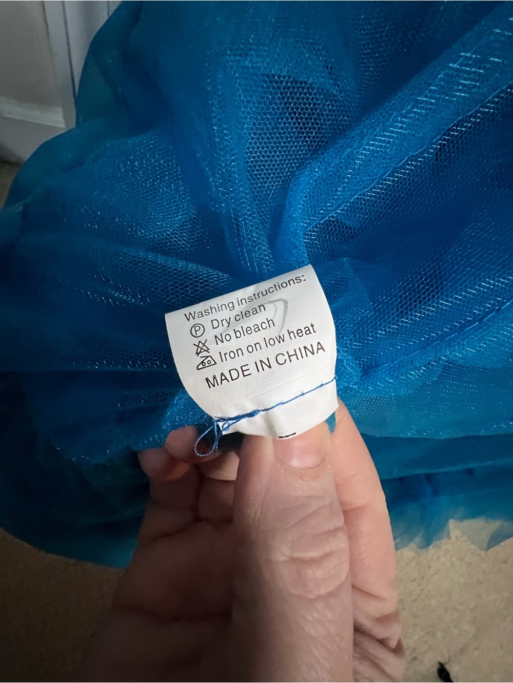 Blue Sheer Tulle Ruffle Robe Dress - Picture 3 of 7